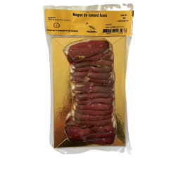 Magret de canard fumé tranché 100g