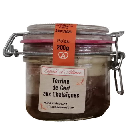 Terrine de cerf aux châtaignes Esprit d'Alsace 200g