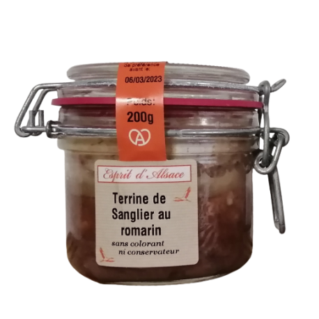 Terrine de sanglier au romarin Esprit d'Alsace
