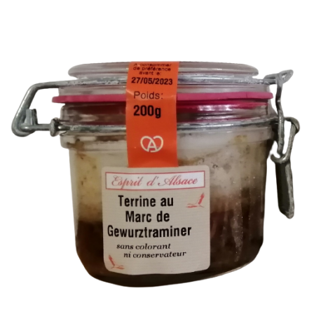 Terrine au Marc de Gewurztraminer Esprit d'Alsace 200g