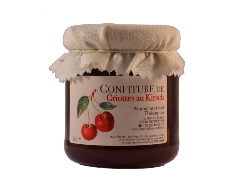 Confiture de griottes au kirsch 250g