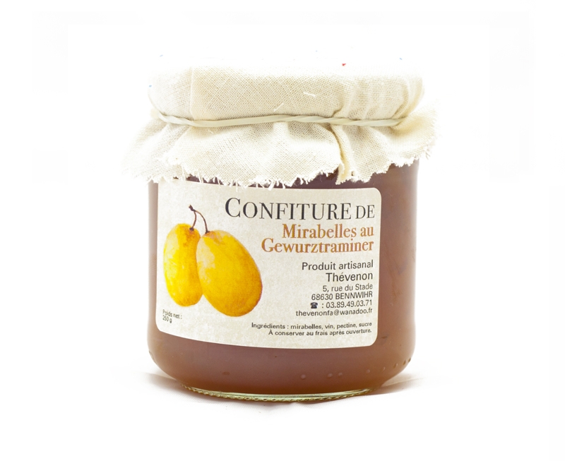 Confiture artisanale de mirabelle au Gewurztraminer 250g