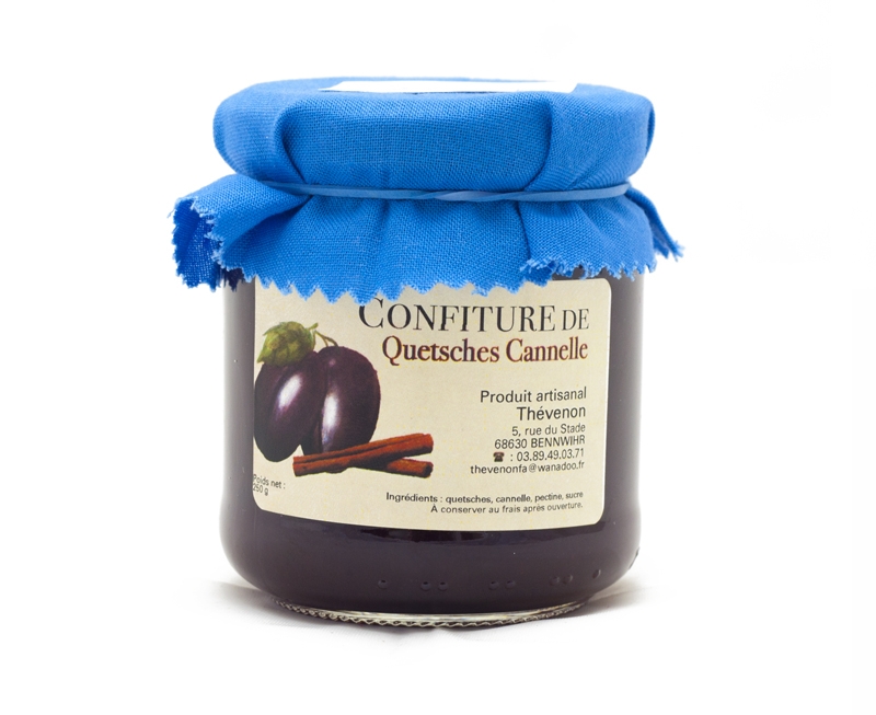 Confiture artisanale de quetsche à la cannelle 250g