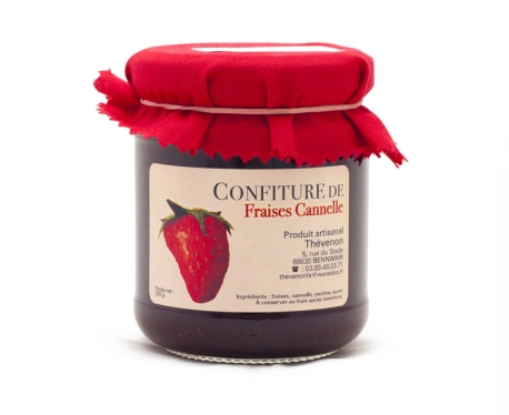 Confiture artisanale de fraise à la cannelle 250g